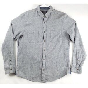 Wallin & Bros Shirt Mens Large Gray Long Sleeve 100% Cotton Classic Button-Up